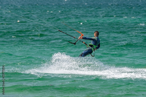 kite surfing in the ocean © sergiy1975