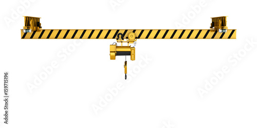Tableau sur toile overhead crane isolated on white background 3d