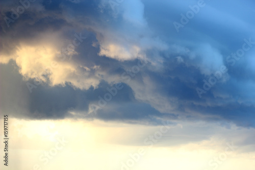 storm clouds at sunset