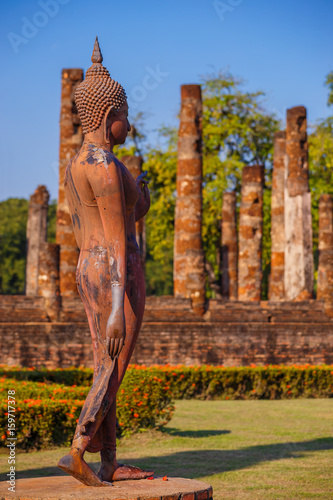 Wat Sa Si Temple at  Sukhothai Historical Park  a UNESCO World Heritage Site in Thailand