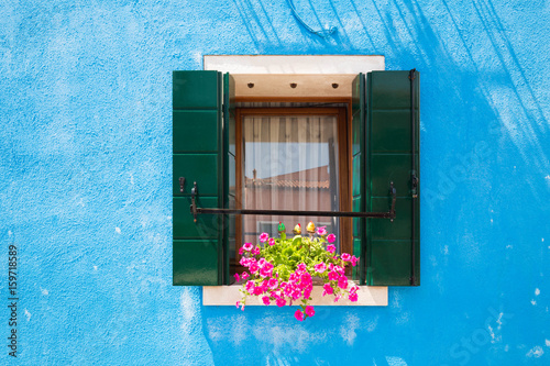 Colourful building wall.