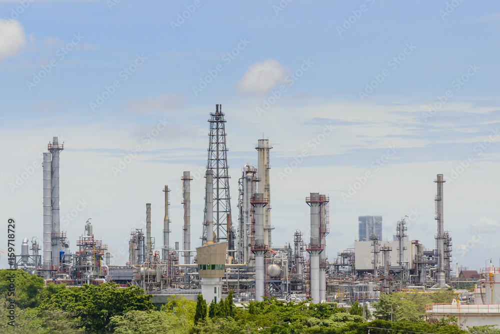 The refinery plant with the day light scene.The petrochemical industry. The refinery plant with the day light scene.The petrochemical industry.