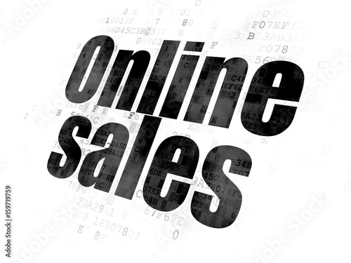 Advertising concept  Online Sales on Digital background