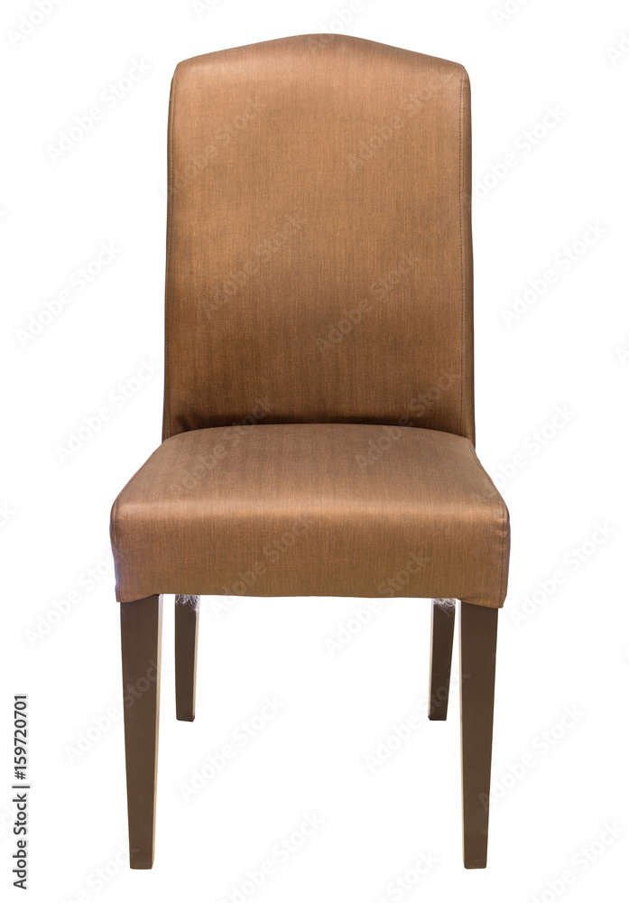 front view of fabric chair isolated on white with clipping path front view of fabric chair isolated on white with clipping path