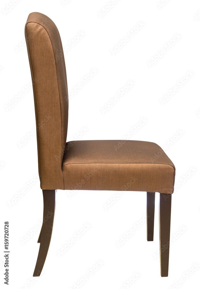 fabric chair isolated on white with clipping path