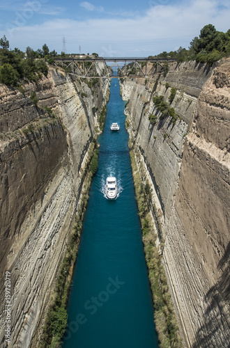 Corinth passage canal in Greece