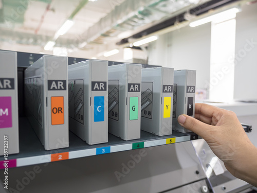 Ink jet palette for digital printing machine