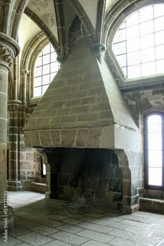 Beautiful Mont Saint Michel cathedral on the island, Normandy, Northern France, Europe
