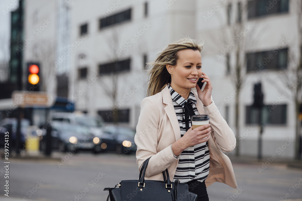 Fototapeta premium Businesswoman Going To Work
