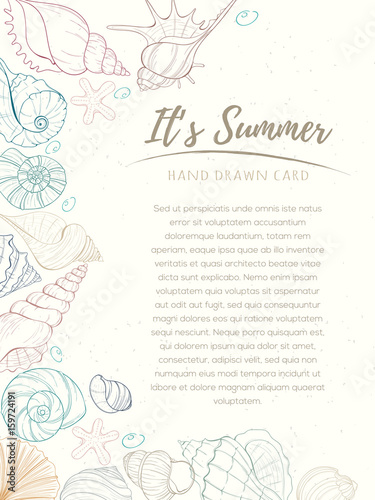 Summer paradise holiday marine card