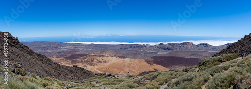 Panorama depuis la Monta  a blanca  Teide  Tenerife