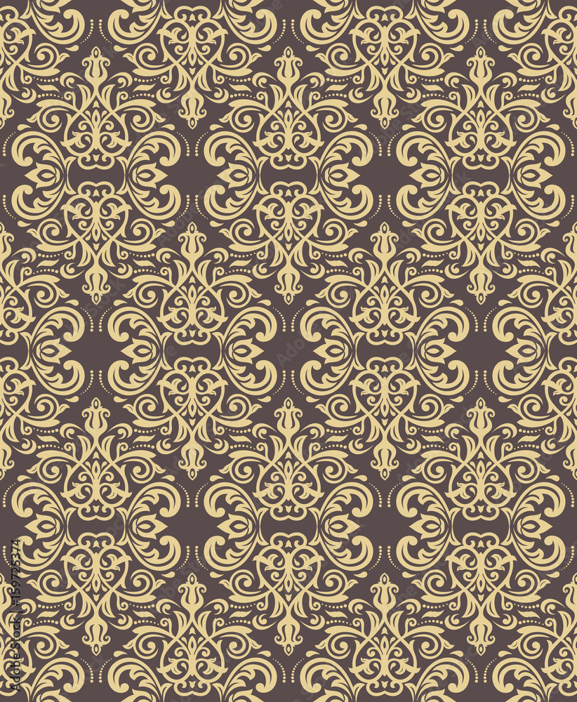 Classic seamless vector golden pattern. Traditional orient ornament. Classic vintage background Classic seamless vector golden pattern. Traditional orient ornament. Classic vintage background