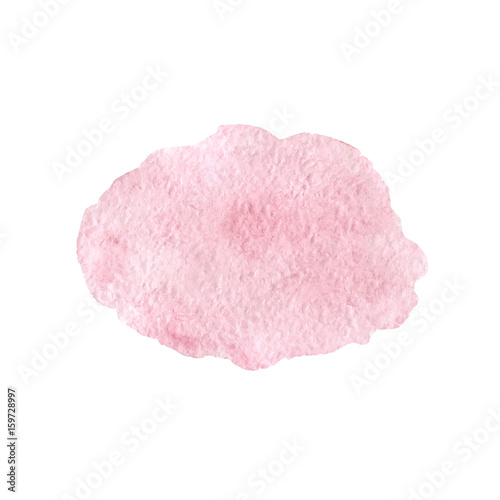 Hand drawn watercolor pink texture isolated on the white background. Vector.