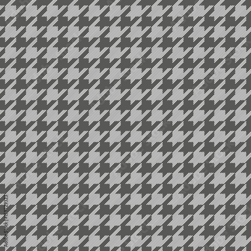Houndstooth dark grey and white classical seamless pattern, small elements.
