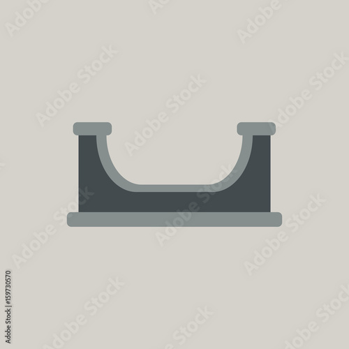 Vector illustration in flat style playground equipment sandbox