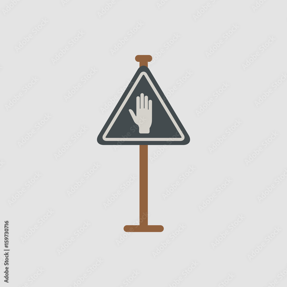 No entry hand sign, traffic symbol No entry hand sign, traffic symbol
