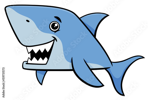 shark fish cartoon character