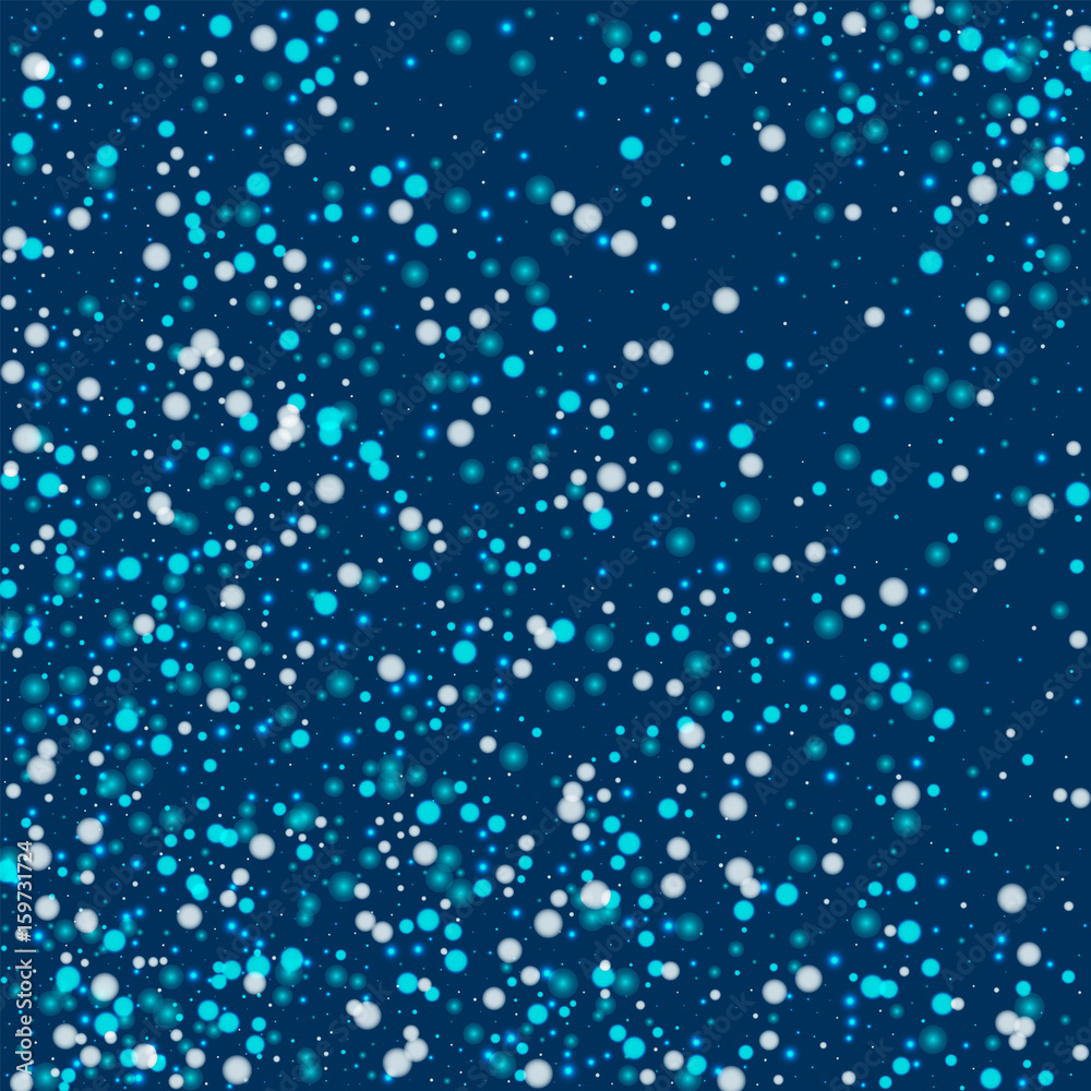 Beautiful falling snow. Abstract pattern with beautiful falling snow on deep blue background. Vector illustration. Beautiful falling snow. Abstract pattern with beautiful falling snow on deep blue background. Vector illustration.