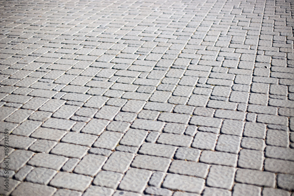 Background of tiles paving. Beautiful geometry with shadow