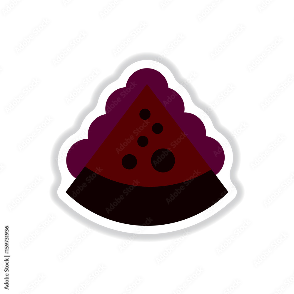 Pizza piece with cheese.Vector illustration sticker Pizza piece with cheese.Vector illustration sticker