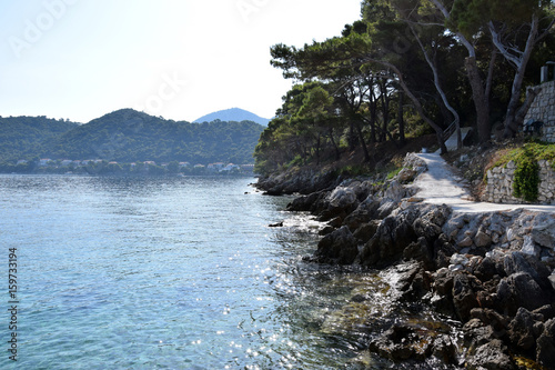 Private beach on mediterran island Lastovo