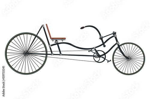  Longrider retro bike isolated on white background. Vector illustration