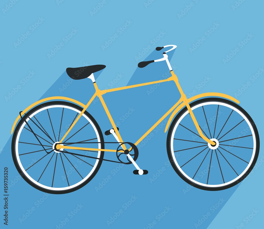 Obraz premium Bicycle icon detailed bicycle icon solid and flat color design.
