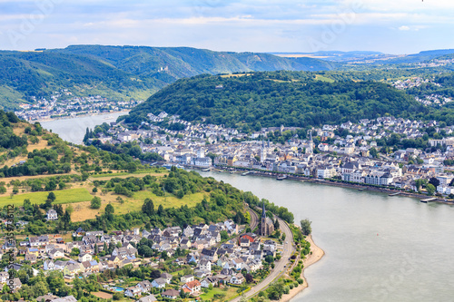 famous popular Wine Village of Boppard at Rhine River,middle Rhine Valley © pigprox