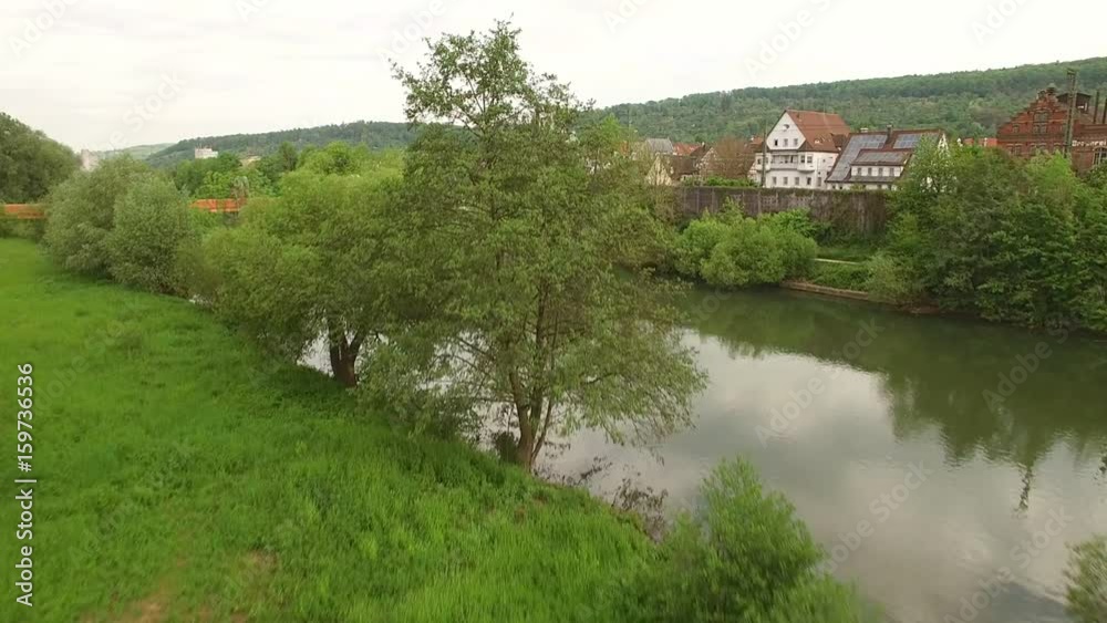 Neckar und B10 bei Plochingen, Luftaufnahme Neckar und B10 bei Plochingen, Luftaufnahme