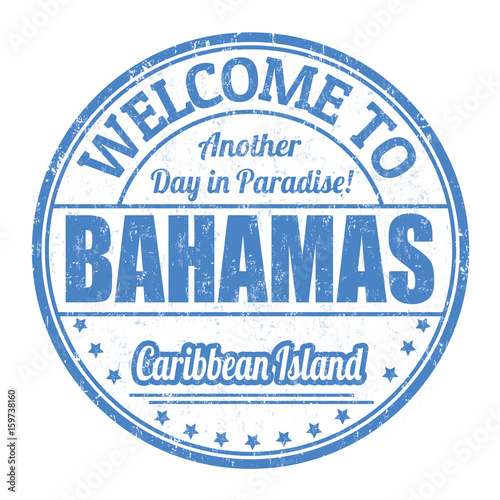 Welcome to Bahamas sign or stamp