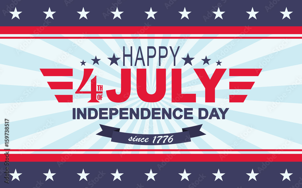 Vector Happy 4th of July background. USA Independence Day. Template for Fourth of July. Vector Happy 4th of July background. USA Independence Day. Template for Fourth of July.