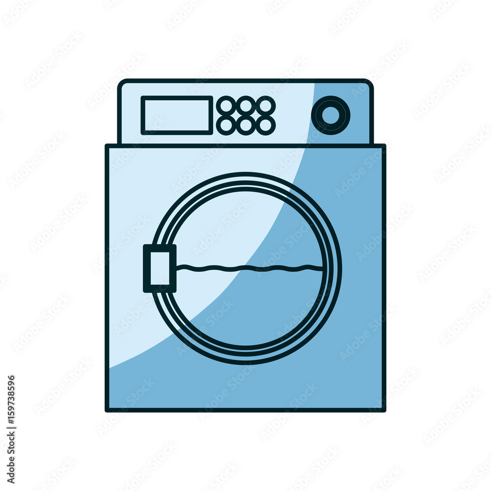 blue shading silhouette of wash machine vector illustration blue shading silhouette of wash machine vector illustration