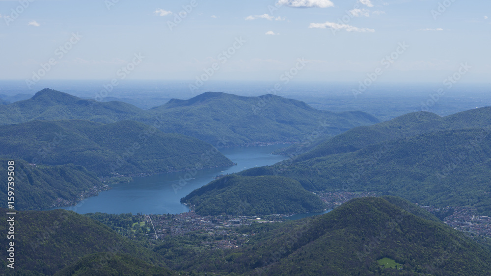 Fototapeta premium Lakes of Lugano in Switzerland