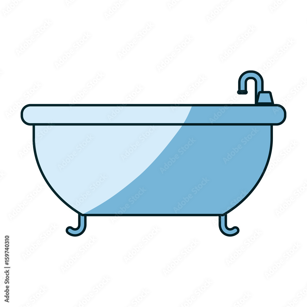 blue shading silhouette of bathtub icon vector illustration blue shading silhouette of bathtub icon vector illustration