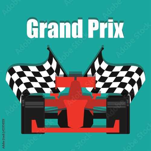 formula one / grand prix racing poster. vector illustration