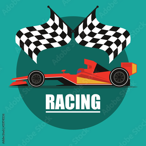 formula one / grand prix racing poster. vector illustration