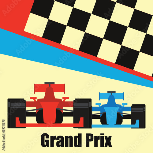 Slika na platnu formula one / grand prix racing poster. vector illustration