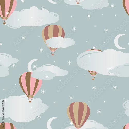 Tapety z balonami na nocnym niebie