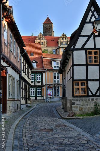 Quedlinburger Altstadt mit Blick auf das Schloss