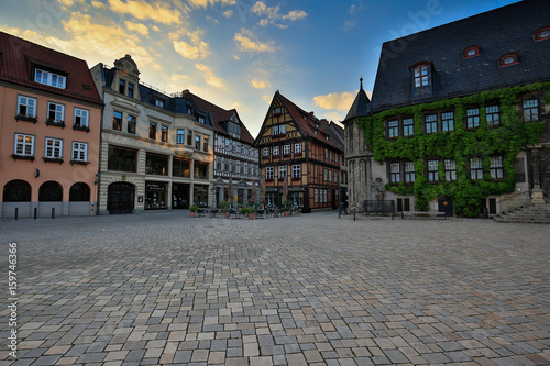 Marktplatz Quedlinburg zur blauen Stunde