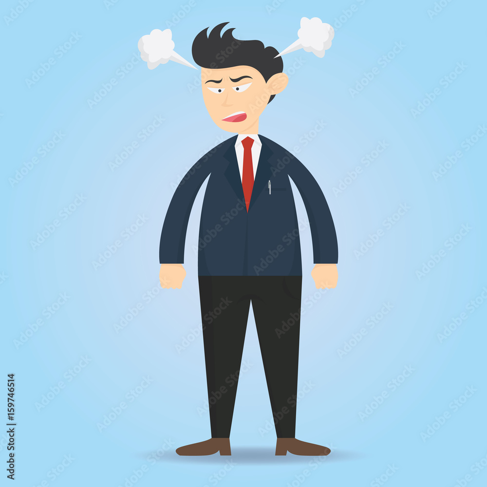 angry male businessman character expression cartoon vector illustration angry male businessman character expression cartoon vector illustration