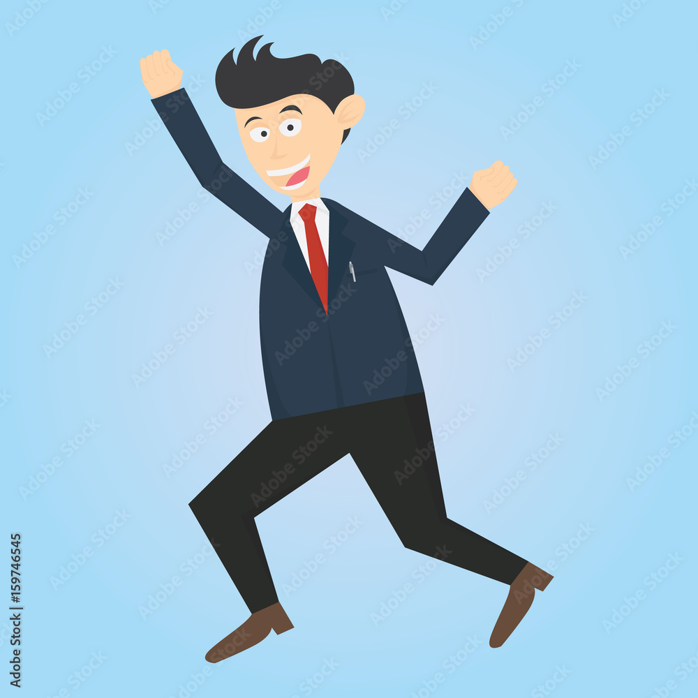 happy male businessman character cartoon vector illustration happy male businessman character cartoon vector illustration