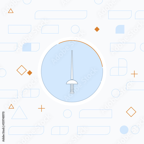 rapier epee vector icon