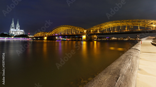Hohenzollernbridge at night photo