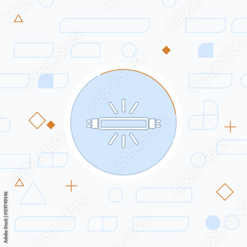fluorescent lamp vector icon