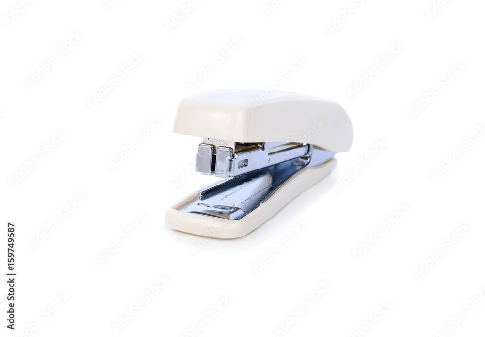 White Stapler on white background
