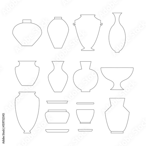 pottery icon set