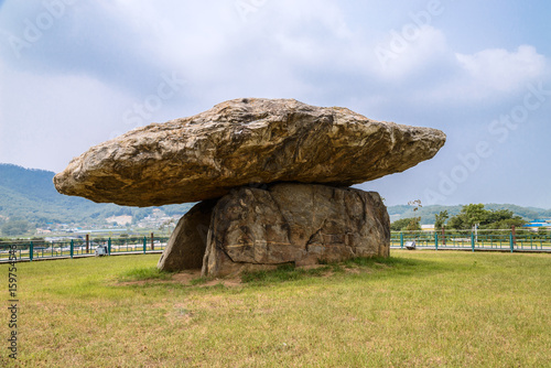 Ganghwa Dolmen, a stone grave or tomb,  is  located at Ganghwa County, Incheon city, South Korea.