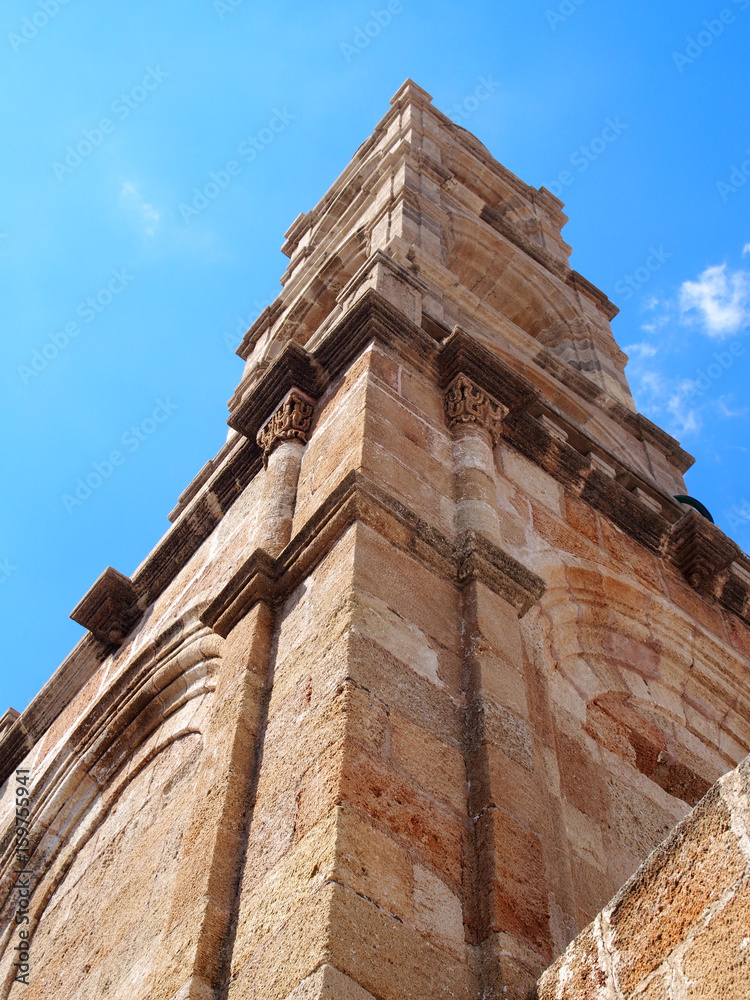 bell tower of the Church of Panagia in Lindos rhodes