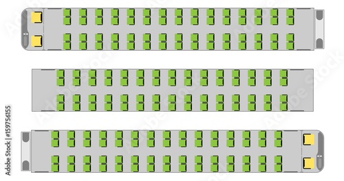 Passenger metro train seat map